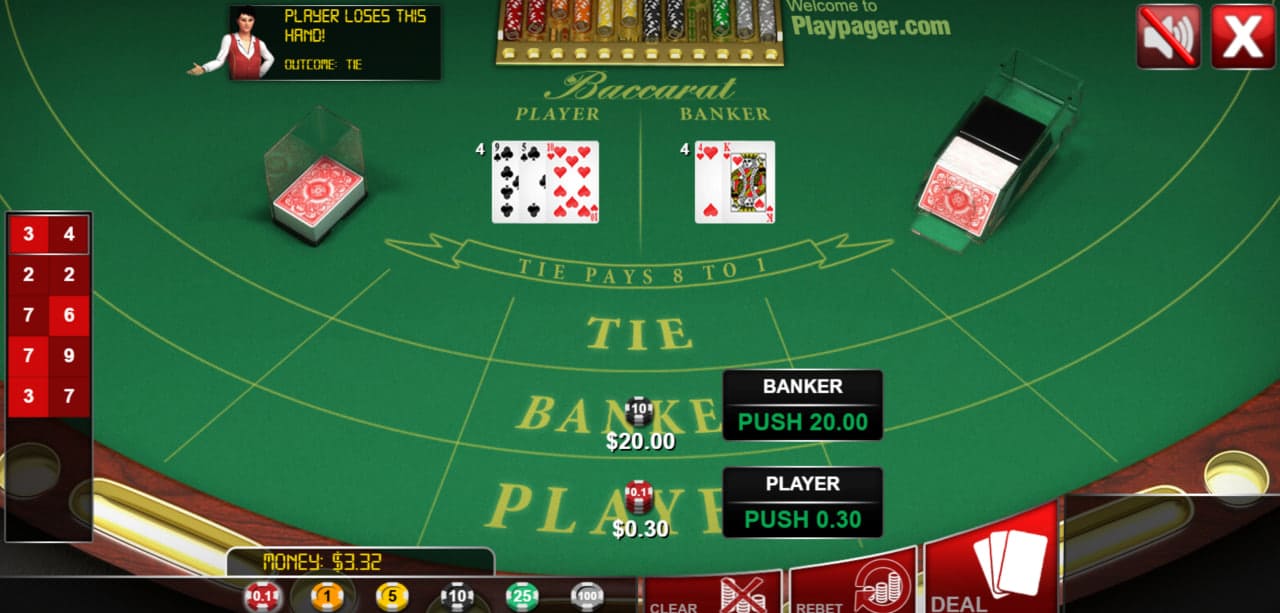 Baccarat jogo de casino online no Brasil